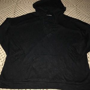 Hoodie with Neck Cut Out